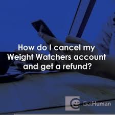 cancel my weight watchers account