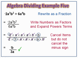 Algebra Dividing And Exponents Passy