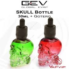 Skull Glass Bottle For Eliquid 30ml In