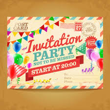 Spring Party Invitation Illustration Free Vector Download 5 095