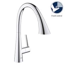 grohe pull down kitchen faucet single handle triple spray 1 75 gpm chrome 32298003
