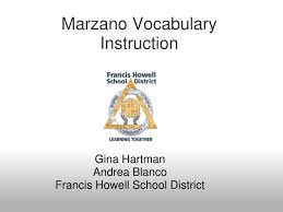 Ppt Marzano Vocabulary Instruction Powerpoint Presentation