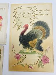 5 vtg victorian antique thanksgiving