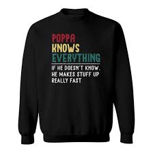 gift poppa grandpa sweatshirt mazezy