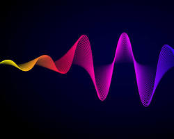 Image of Abstract music wallpaper with flowing lines and colors