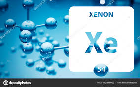 xenon xe chemical element xenon sign