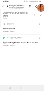 The notification will be shown automatically when the app is in background. I Have Had Some Stuff Show Up On My Google Activity Like Discover And Apps Management Notifications Youtube Community