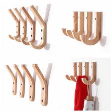 decorative wooden wall mount hooks