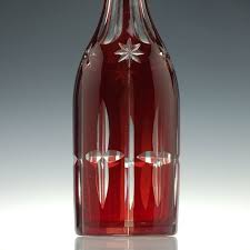 Antique Bohemian Ruby Glass Decanter