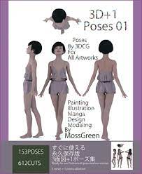 3D +1 Poses 01: すぐに使える永久保存版・3面図+1・ポーズ集 3DCGによるポーズカタログ  絵画・イラスト・マンガ・デザイン・モデリングに (Japanese Edition): MossGreen: 9798779260909:  Amazon.com: Books