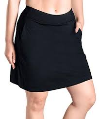 Yogipace Womens 4 Pockets Uv Protection 17 Long Tennis Running Skirt Athletic Golf Skort Anytime Casual Skort Black Size Xxl