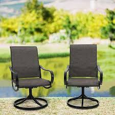 Patio Chair Set Of 4 Outdoor Swivel