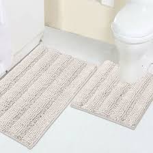chenille bathroom rugs set non slip