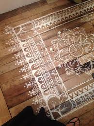 painted rug ideas for wood floors
