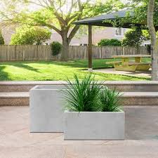 modern concrete planters