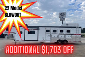 new used bison horse trailers for