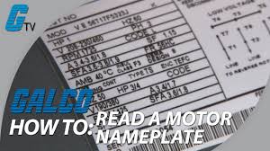 how to read motor nameplate data you