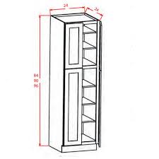 Aline Wall Pantry Cabinet 30w X 96h X 30d Aria White Shaker Rta