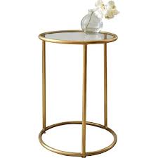 Ca Gold Round Iron Side Table