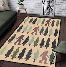 bigfoot with tree pattern living room