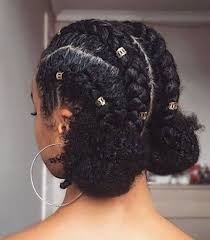 Fishbone braided ponytail for black hair. 35 Natural Braided Hairstyles