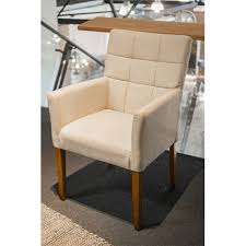 linen dining chair with arms cream