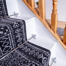 masaii black stair carpet runner