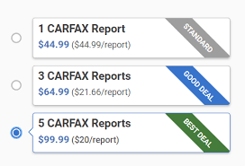 how much does a carfax report cost