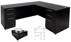 I loved the lines and simplicity with the detailed legs. Black L Shaped Rectangular Manager S Desk W 6 Drawers
