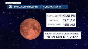 A total "blood moon" lunar eclipse is ...
