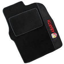 fiat new 500 abarth floor mats black