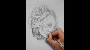 Dibujos de catrinas para imprimir. Diseno Catrina Y Rosas Tattoo Design Catrina Roses Nosfe Ink Tattoo Youtube
