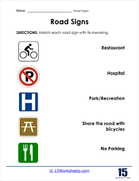 road signs worksheets 15 worksheets com