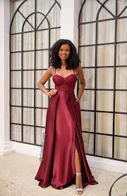 a maroon burgundy dress
