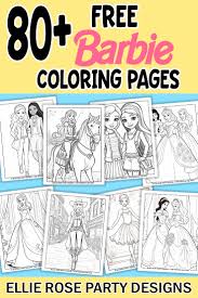 80 free barbie coloring pages the