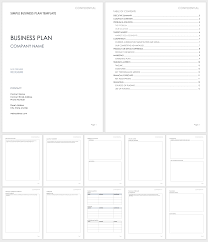 free simple business plan templates