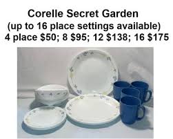 Corelle Dishes Set Secret Garden