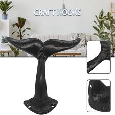 Pdto Whale Tail Iron Wall Hooks For