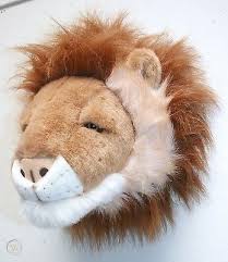 Plush Lion Head Wall Hanging Nursery