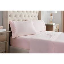 Pale Pink Solid Cotton Twin Sheet Set