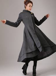 Gray Wool Coats Long Wool Coat Women