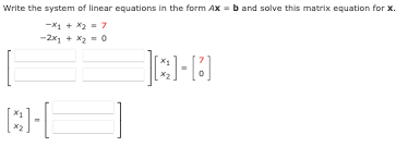 Write The System Of Linear Equations In