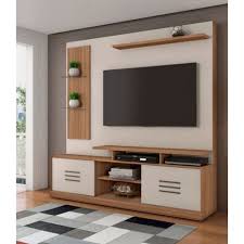 black wooden modern tv wall unit for
