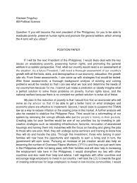 Lots of people in the philippines are educated and also lots of them are not, because of lack of money. Position Paper Poverty Poverty Homelessness