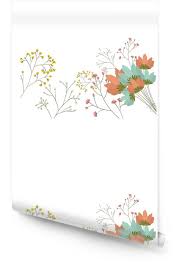 Wallpaper Roll Flowers Icon Decoration
