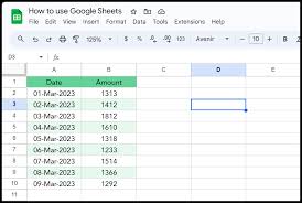 how to use google sheets a detailed