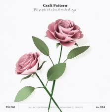 Garden Paper Rose Svg Craft Pattern