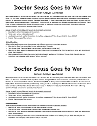 Using informational text strategies political cartoon analysis worksheet answer key background. Cartoon Analysis Worksheet Most People Know Dr Seuss As The