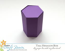 template tall hexagon box with instant
