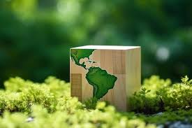 Environment Icon On A Wood Block